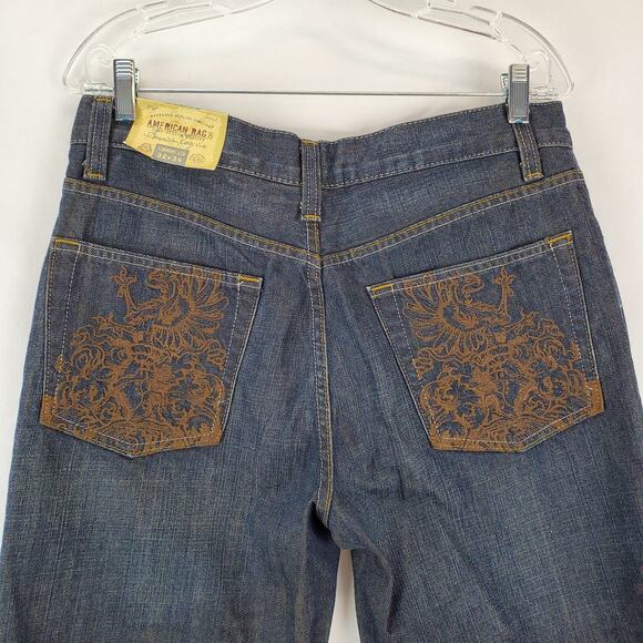 American Rag Cie Women's Bootcut Jeans 32X34 Chinese Dragon Embroidered NWT - Picture 8 of 11